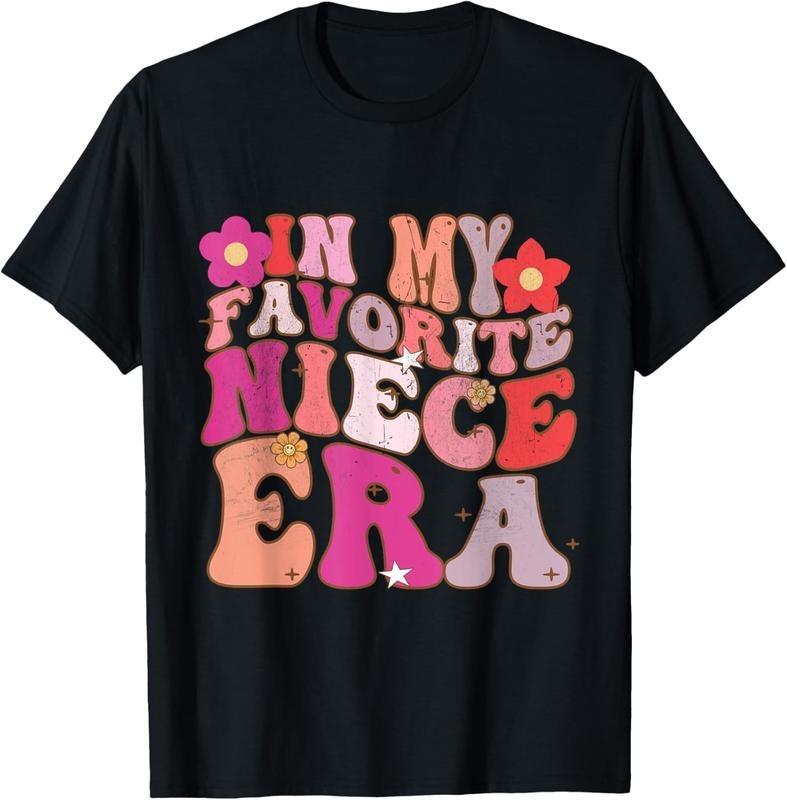 100% Cotton In My Favorite Niece Era Retro Sister   Youth T-Shirt Hoodie, Sweatshirt | DripVista.com