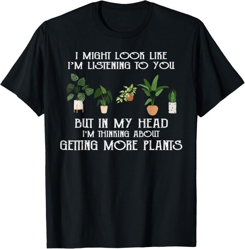 100% Cotton In My Head I'm Thinking About Getting More Plants T-Shirt Hoodie, Sweatshirt | DripVista.com