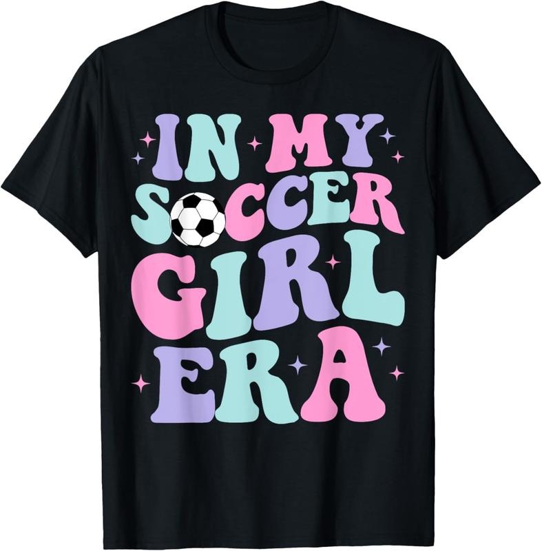 100% Cotton In My Soccer Girl Era Retro Groovy Soccer Girl T-Shirt Hoodie, Sweatshirt | DripVista.com