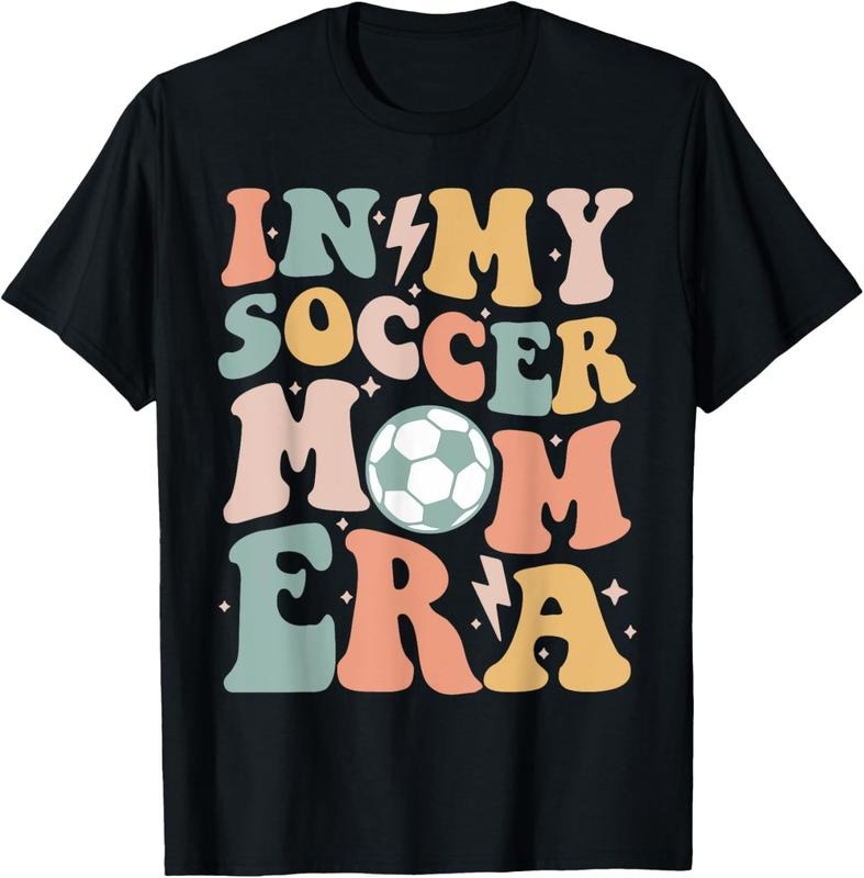100% Cotton In My Soccer Mom Era Groovy Soccer Team Player Mother's Day T-Shirt Hoodie, Sweatshirt | DripVista.com