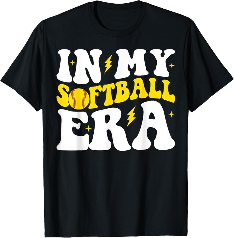 100% Cotton In My Softball Era Groovy Softball Girls T-Shirt Hoodie, Sweatshirt | DripVista.com