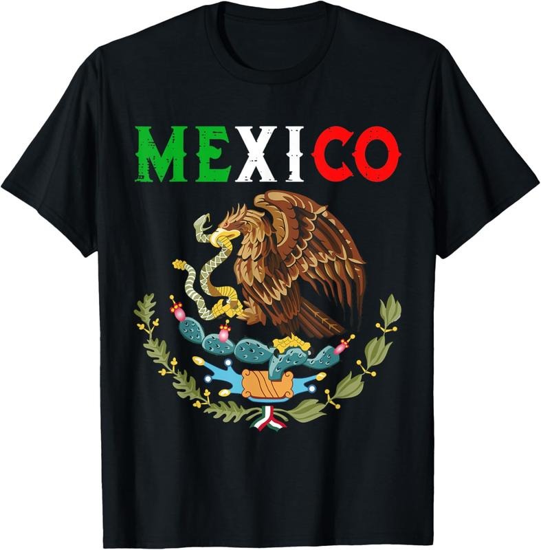 100% Cotton Independence Mexican Day Mexico Eagle Mexico Viva Mexico T-Shirt