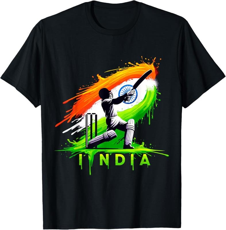 100% Cotton India Cricket Indian Cricket Fan T-Shirt Hoodie, Sweatshirt | DripVista.com