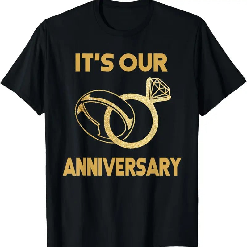 100% Cotton It'S Our Anniversary Wedding Love you Wife Husband T-Shirt Hoodie, Sweatshirt | DripVista.com