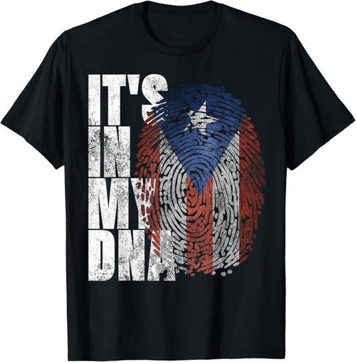 100% Cotton It's In My DNA Puerto Rican Gifts Hispanic Puerto Rico Flag T-Shirt Hoodie, Sweatshirt | DripVista.com