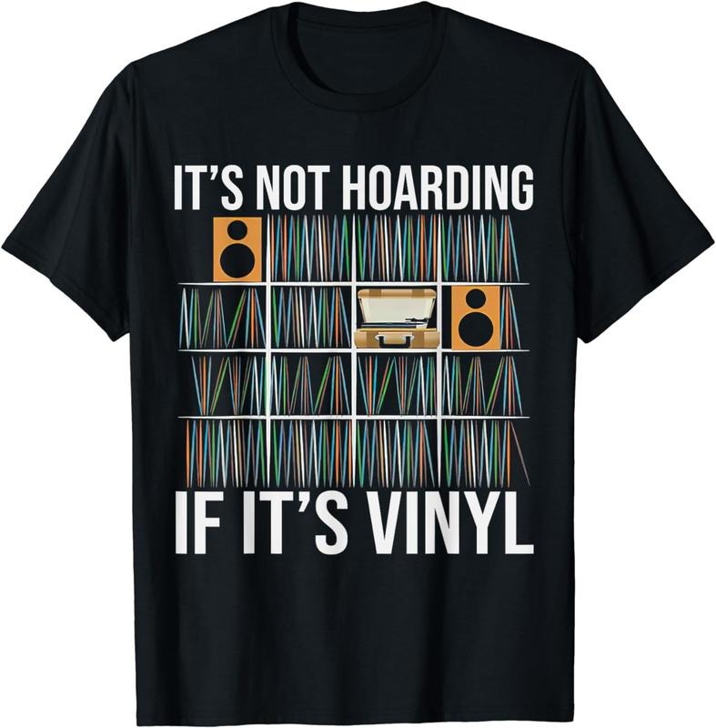 [100% Cotton]It's Not Hoarding If It's Vinyl Funny Vinyl Records Lover T-Shirt Hoodie, Sweatshirt | DripVista.com