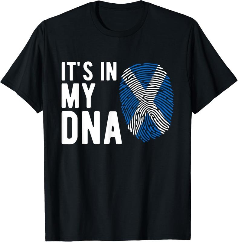100% Cotton It's in my DNA Scotland Flag Scottish Gift T-Shirt Hoodie, Sweatshirt | DripVista.com
