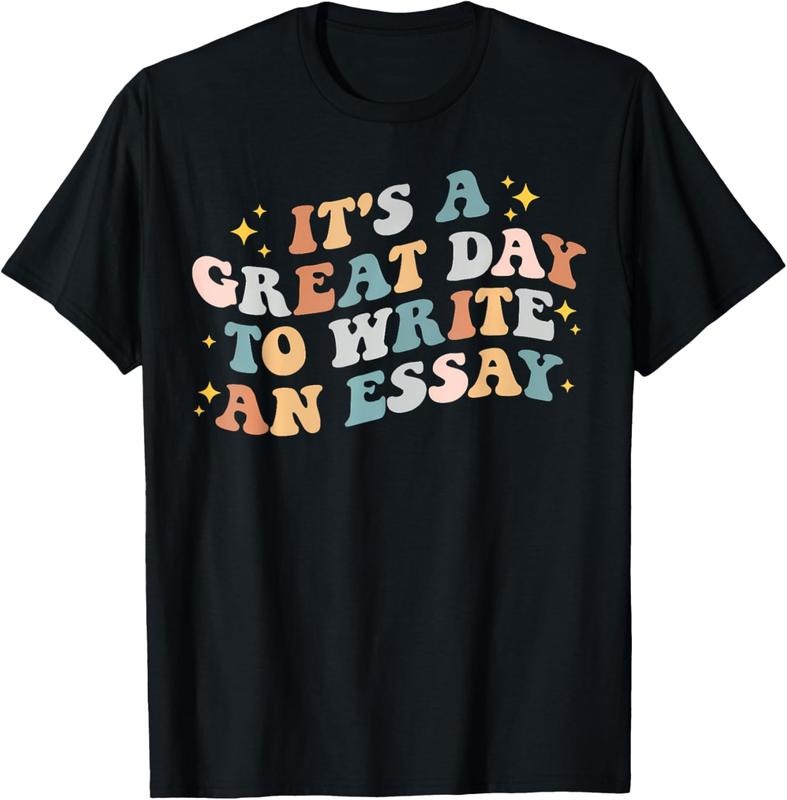 100% Cotton Its A Good Day To Write An Essay English Teacher Groovy T-Shirt Hoodie, Sweatshirt | DripVista.com