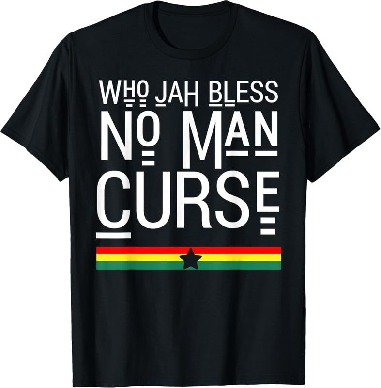 100% Cotton Jah Who Bless No Curse Man Rasta Flag Reggae Roots Jamaica T-Shirt Hoodie, Sweatshirt | DripVista.com