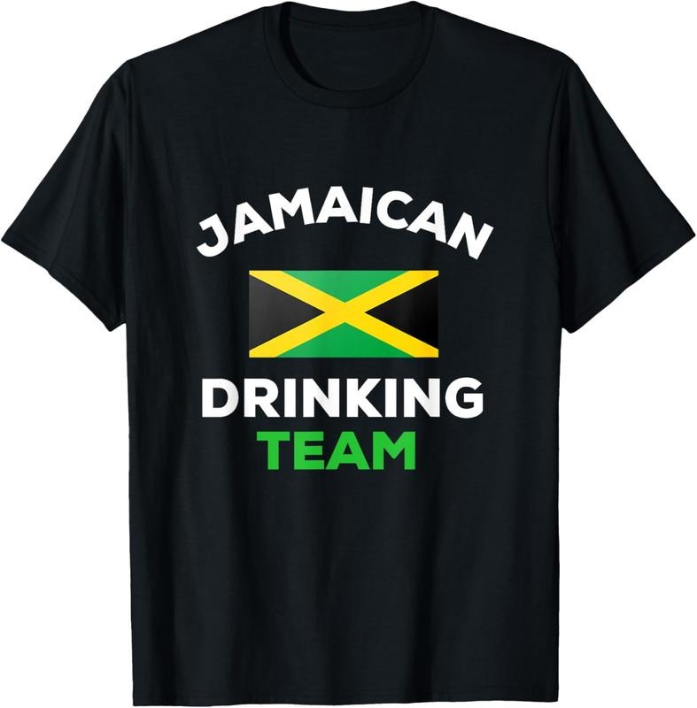 100% Cotton Jamaican Drinking Team Funny Country Jamaica Flag T-Shirt Hoodie, Sweatshirt | DripVista.com