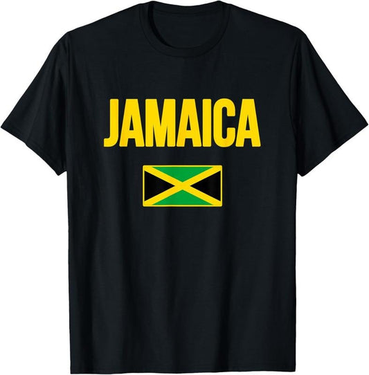 100% Cotton Jamaican Flag Jamaica Souvenir Love Travel Vacation T-Shirt