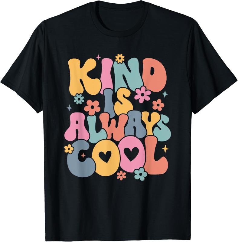 100% Cotton Kind is Always Cool Groovy Teacher Be Kind Kindness Matters T-Shirt Hoodie, Sweatshirt | DripVista.com