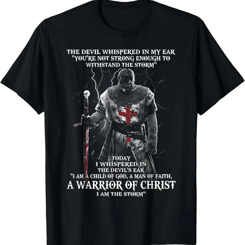 100% Cotton Knight templar A Warrior of christ Tshirt T-Shirt Hoodie, Sweatshirt | DripVista.com