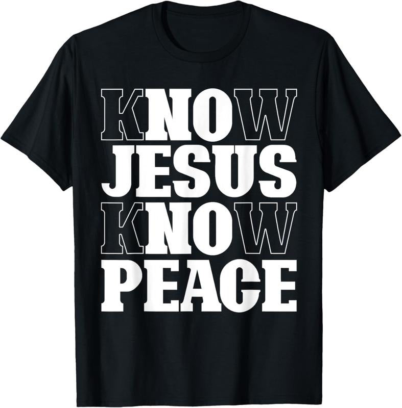 100% Cotton Know Jesus Know Peace Religion God Church Christian Gifts T-Shirt Hoodie, Sweatshirt | DripVista.com