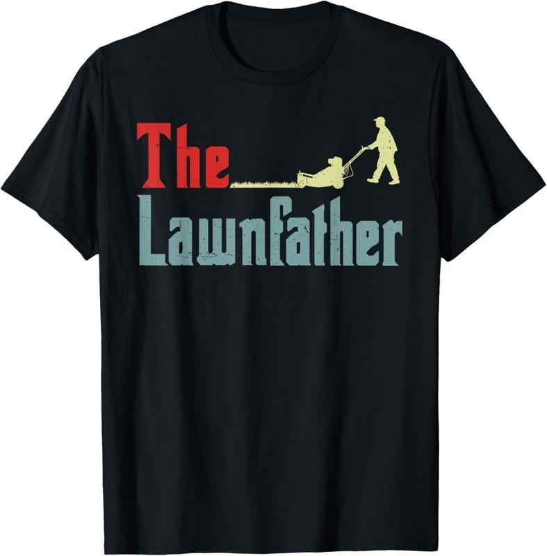 100% Cotton Lawn Mowing Lawnfather Fathers Day Funny Mower Gardening Dad T-Shirt Hoodie, Sweatshirt | DripVista.com