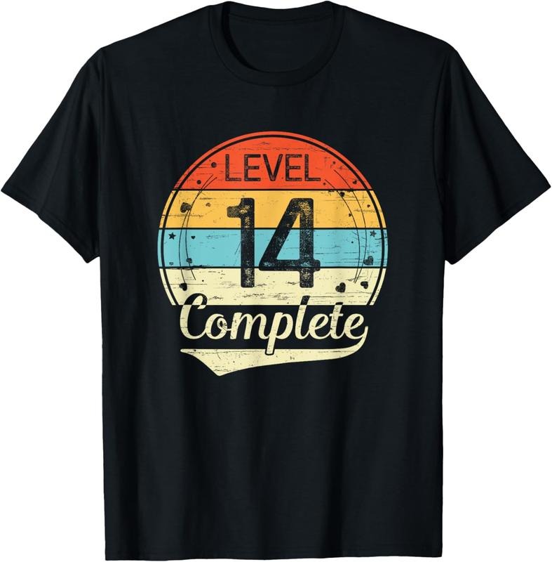 100% Cotton Level 14 Complete Retro 14th Wedding Anniversary T-Shirt Hoodie, Sweatshirt | DripVista.com
