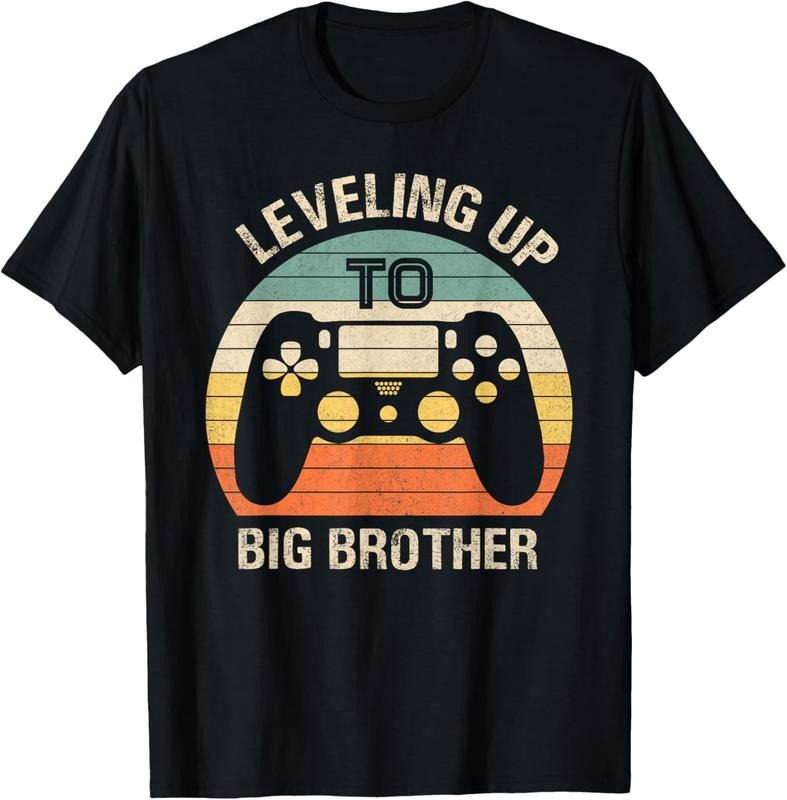 100% Cotton Leveling up to Big Brother 2024 funny gamer vintage  men T-Shirt Hoodie, Sweatshirt | DripVista.com