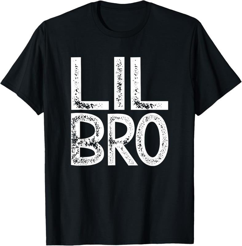 100% Cotton Lil Bro Little Brother gifts Vintage T-Shirt Hoodie, Sweatshirt | DripVista.com