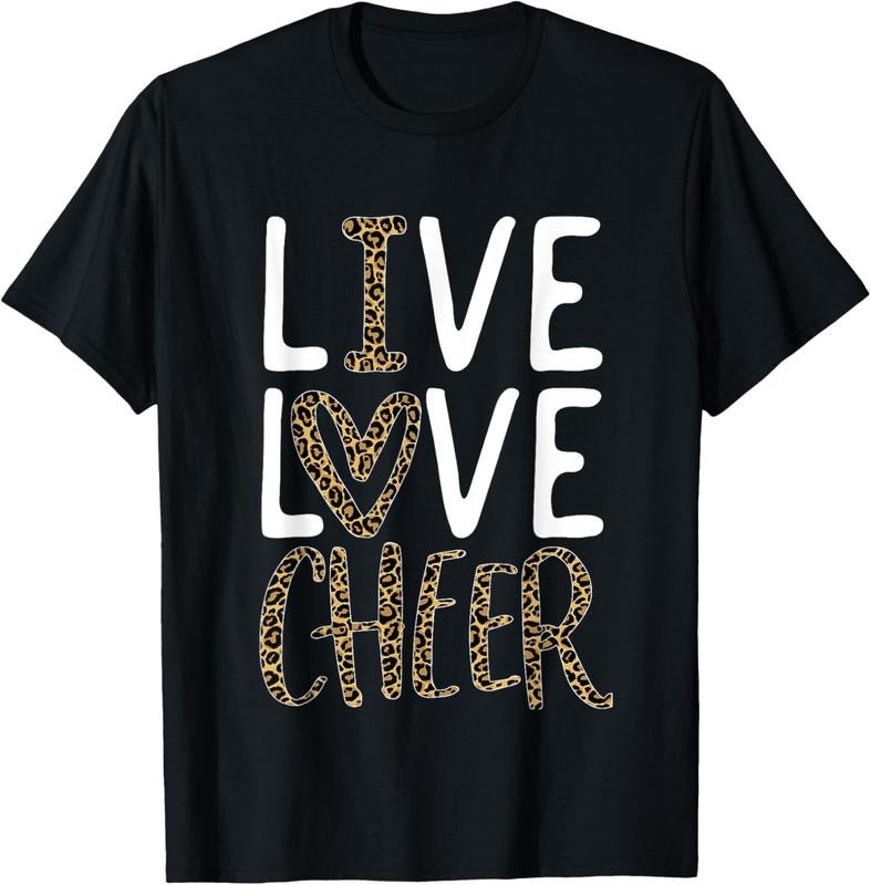 100% Cotton Live Love Cheer Girl Cheerleading Cheerleader Women Cheer T-Shirt Hoodie, Sweatshirt | DripVista.com