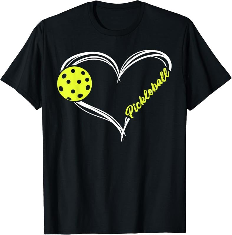 100% Cotton Love Pickleball - cute pickleball match, I love pickleball T-Shirt Hoodie, Sweatshirt | DripVista.com