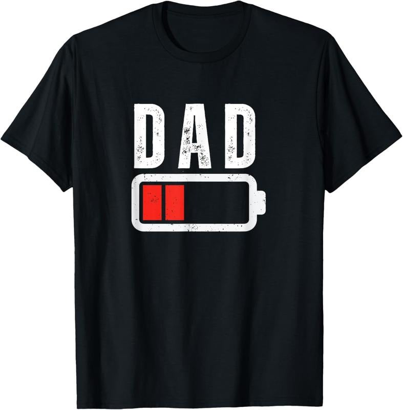 100% Cotton Low Battery Dad Mom Low Battery Drained Funny Sarcastic T-Shirt Hoodie, Sweatshirt | DripVista.com