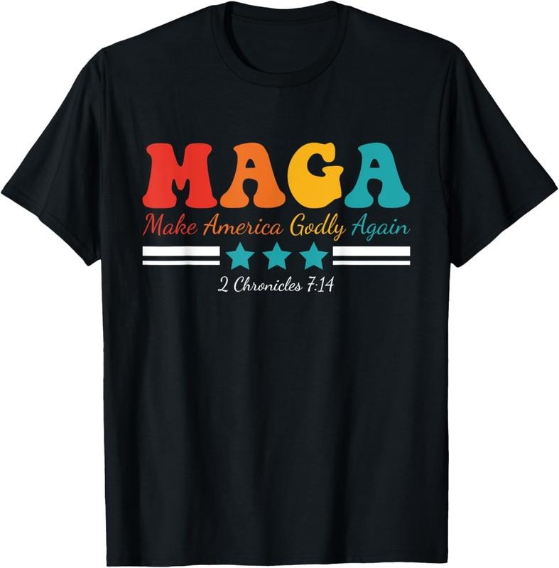 100% Cotton Maga Make America Godly Again 2 Chronicles 7:14 Apparel T-Shirt Hoodie, Sweatshirt | DripVista.com