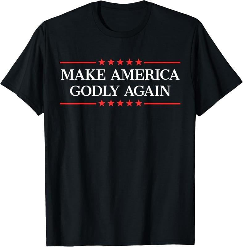 100% Cotton Make America Godly Again T-Shirt Hoodie, Sweatshirt | DripVista.com