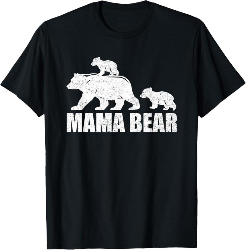 100% Cotton Mama Bear 2 Cubs Shirt Mama Bear Twin TShirt Mom 2  T-Shirt Hoodie, Sweatshirt | DripVista.com