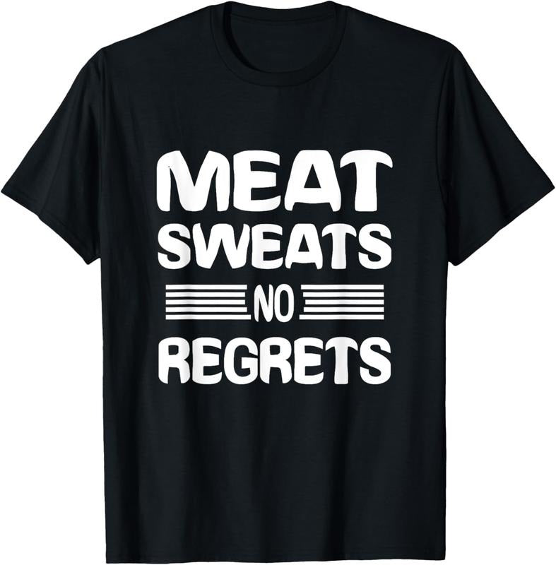100% Cotton Meat Sweats No Regrets Shirt Funny Meat Lover Meat Sweats T-Shirt Hoodie, Sweatshirt | DripVista.com