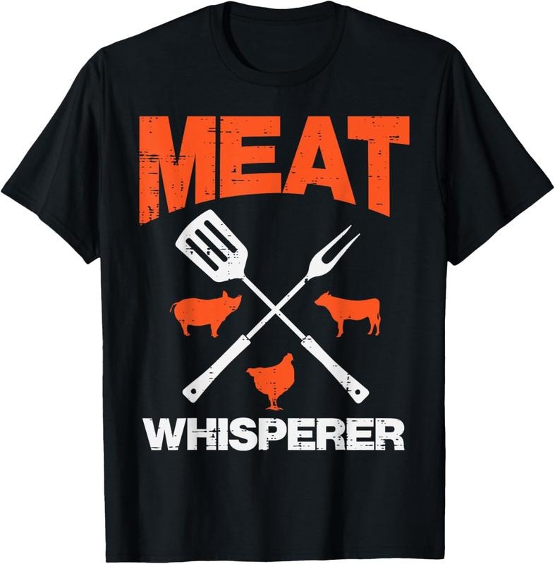 100% Cotton Meat Whisperer Funny Barbecue Grilling Bbq Grill Men Women T-Shirt