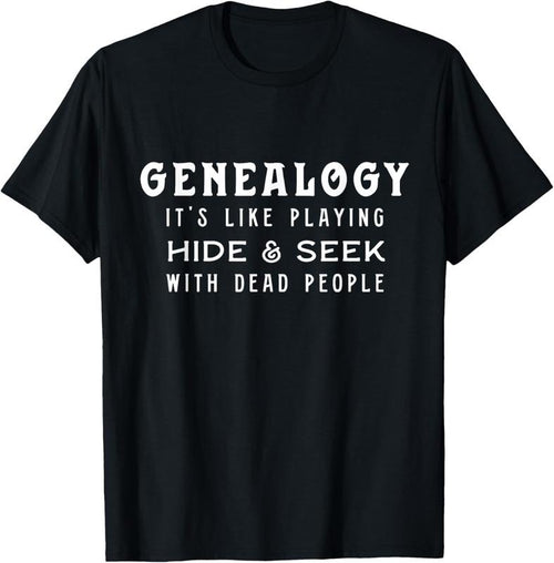 100% Cotton Men's Genealogy Shirt, playing hide & Seek, Genealogist gift T-Shirt Hoodie, Sweatshirt | DripVista.com