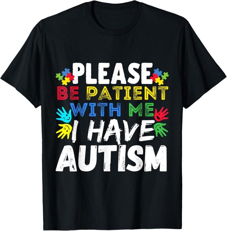 100% Cotton Mens Please Be Patient I Have Autism Awareness for  T-Shirt Hoodie, Sweatshirt | DripVista.com
