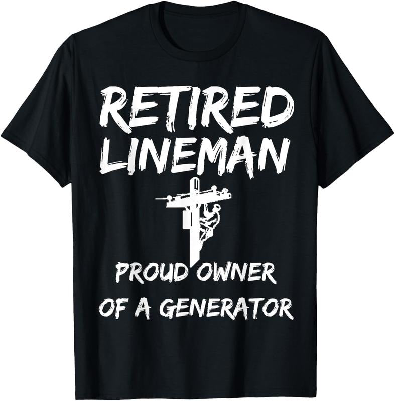 100% Cotton Mens Retired Lineman: Lineman Retirement Gift For Lineman Retire T-Shirt Hoodie, Sweatshirt | DripVista.com