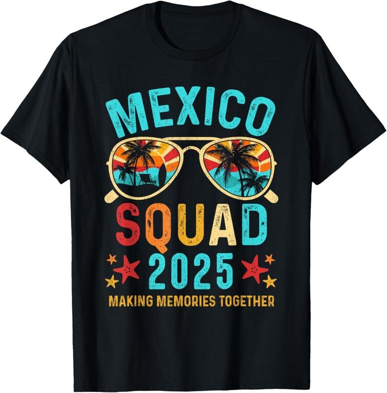 100% Cotton Mexico Vacation Squad 2025 Matching Family Vacation Group T-Shirt Hoodie, Sweatshirt | DripVista.com