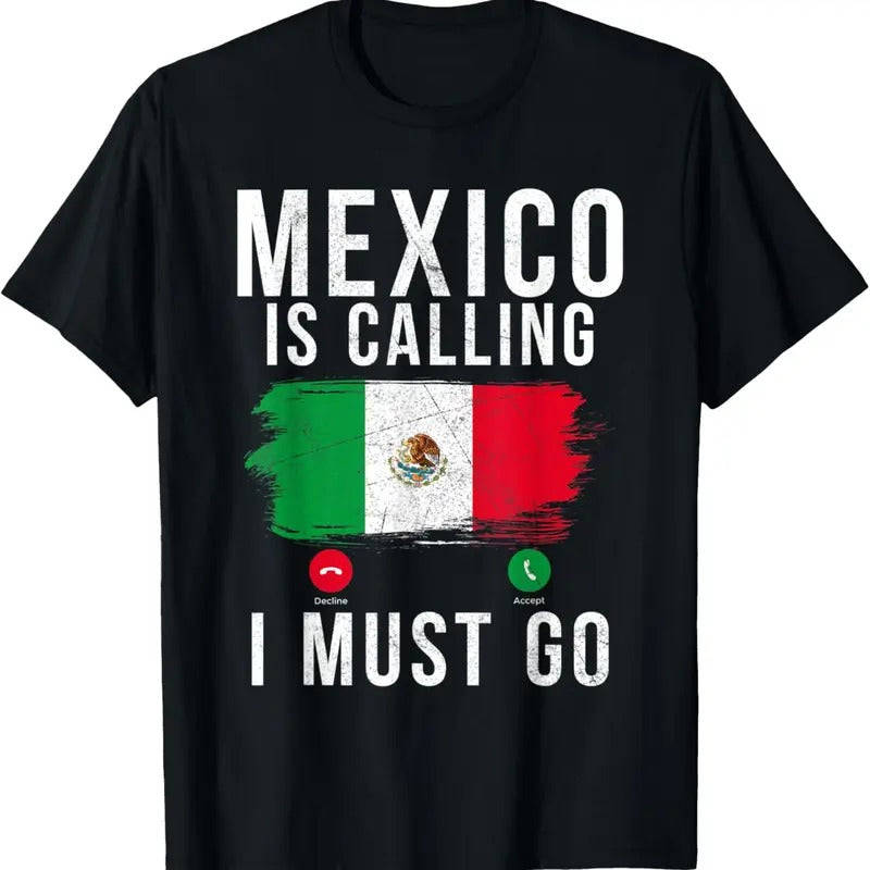 100% Cotton Mexico is calling i must go Vacation funny Mexican T-Shirt Hoodie, Sweatshirt | DripVista.com