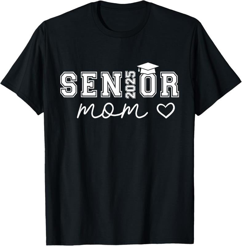 100% Cotton Mom Senior 2025 Proud Mom Of A Class Of 2025 Graduate T-Shirt Tee Hoodie, Sweatshirt | DripVista.com