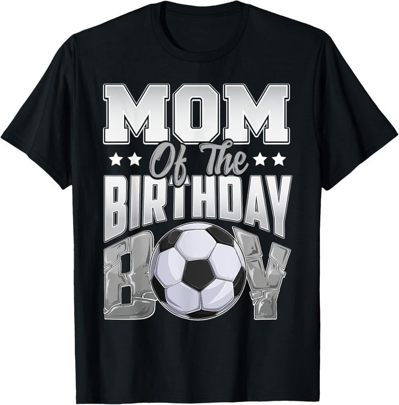 100% Cotton Mom Soccer birthday Boy Family Baller b-day Party T-Shirt Hoodie, Sweatshirt | DripVista.com