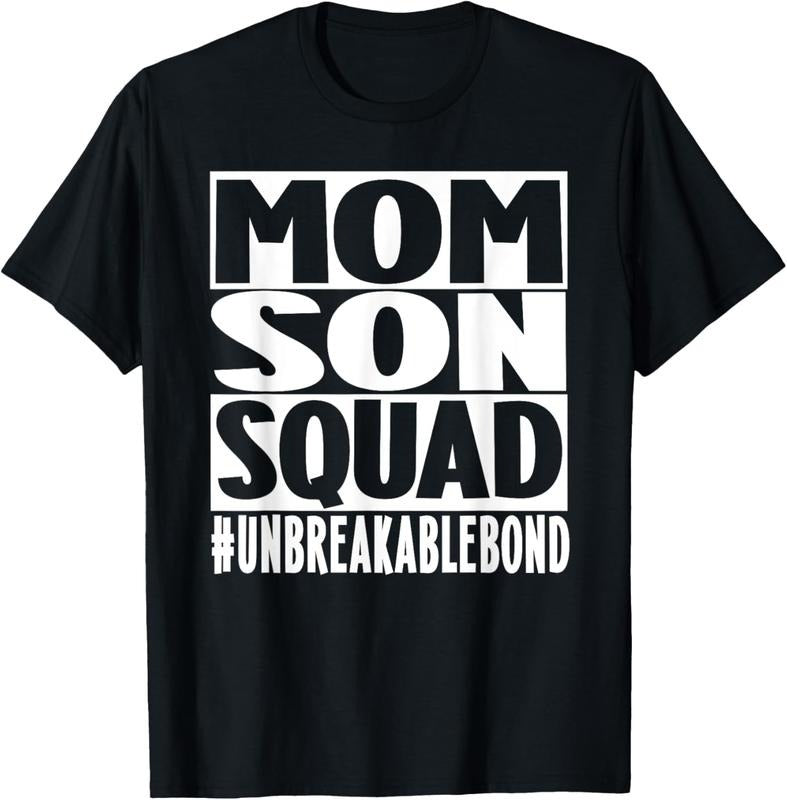 100% Cotton Mom Son Squad Unbreakable Bond Family T-Shirt Hoodie, Sweatshirt | DripVista.com