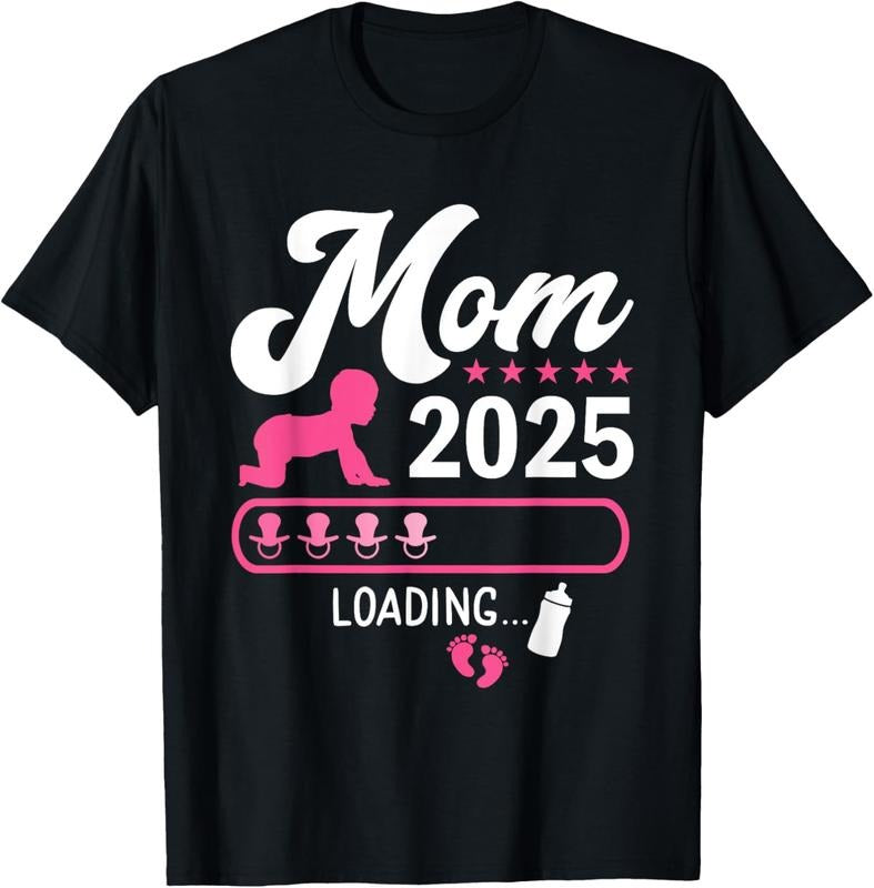 100% Cotton Mom loading bar 2025 for new  shower announcement T-Shirt Hoodie, Sweatshirt | DripVista.com
