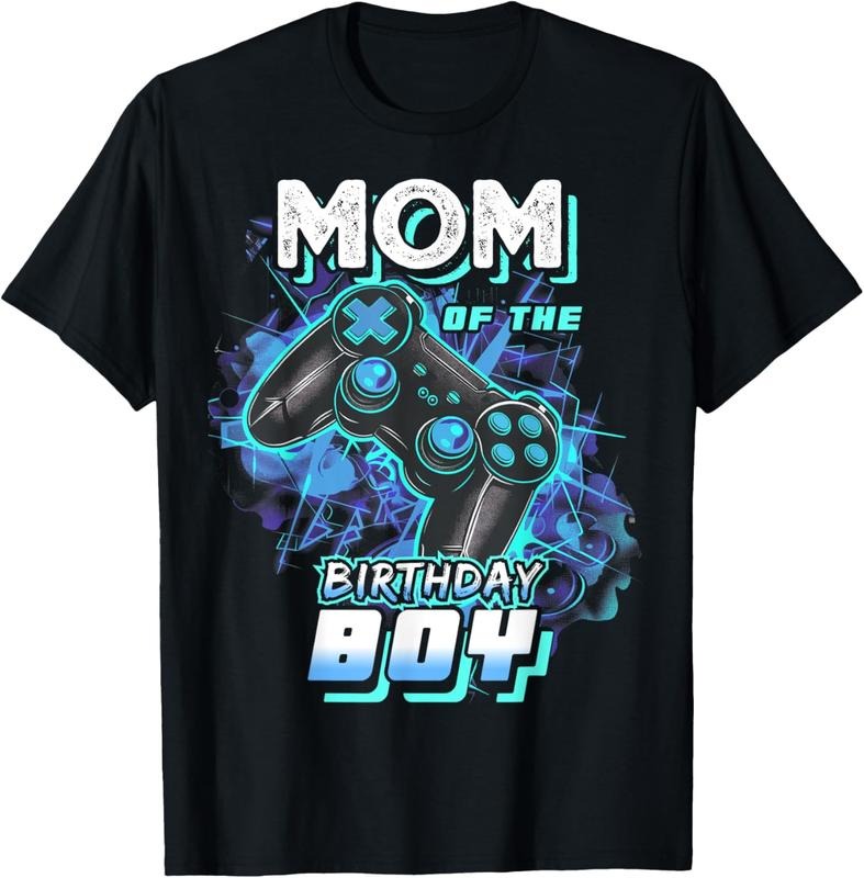100% Cotton Mom of the Birthday Boy Matching Video Game Birthday Party T-Shirt Hoodie, Sweatshirt | DripVista.com
