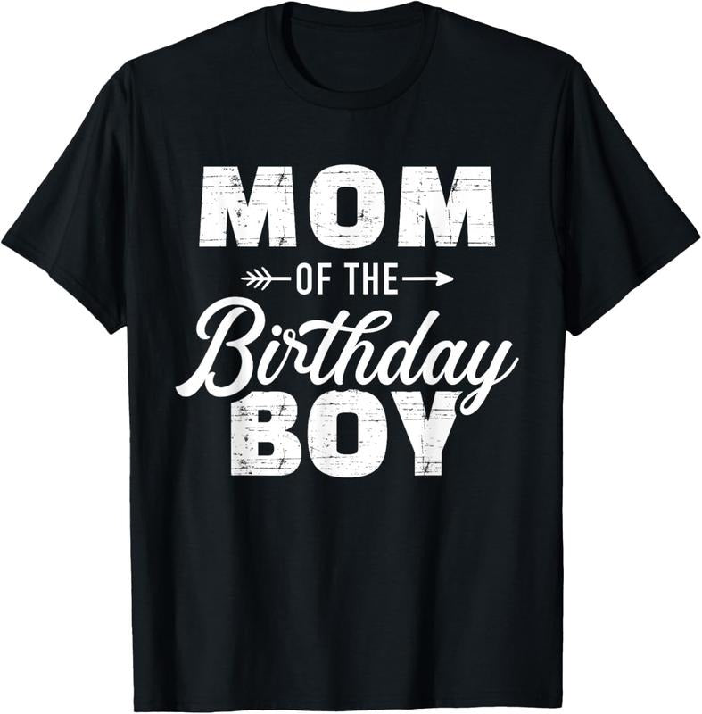 100% Cotton Mom of the birthday boy T-Shirt Hoodie, Sweatshirt | DripVista.com