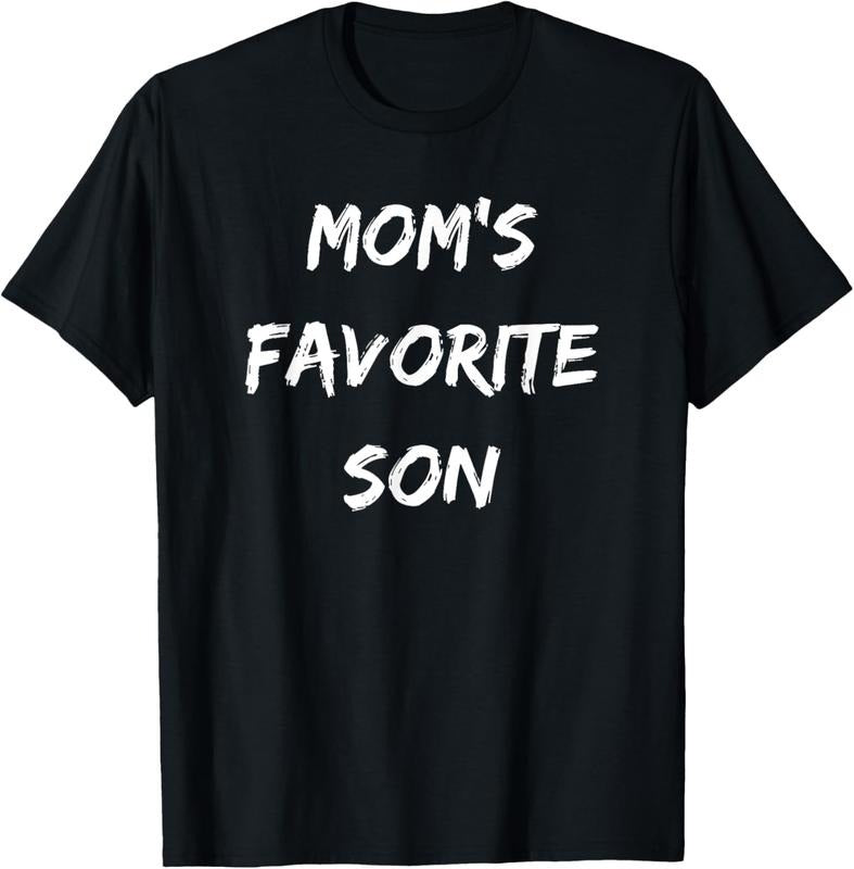 100% Cotton Mom's Favorite Son Funny Sibling T-Shirt Hoodie, Sweatshirt | DripVista.com