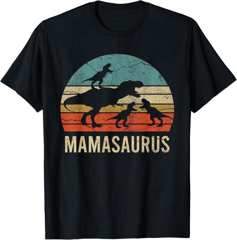 100% Cotton Mommy Mom Mama Dinosaur Funny 3 Three  Mamasaurus Gift T-Shirt Hoodie, Sweatshirt | DripVista.com
