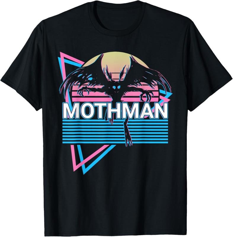 100% Cotton Mothman Cryptozoology Retro Cryptid T-Shirt Hoodie, Sweatshirt | DripVista.com