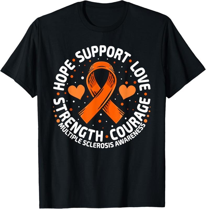 100% Cotton Multiple Sclerosis Awareness Family Support MS Awareness T-Shirt Hoodie, Sweatshirt | DripVista.com