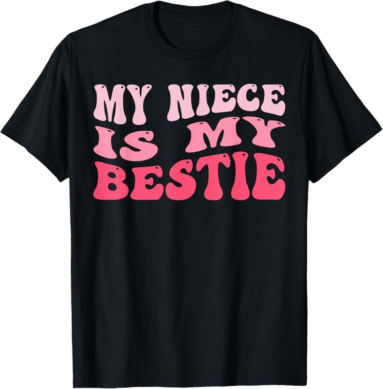100% Cotton My Niece Is My Bestie For Aunt Uncle Matching Groovy T-Shirt Hoodie, Sweatshirt | DripVista.com