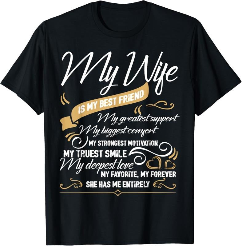 100% Cotton My Wife Is My Best Friend T Shirt T-Shirt Hoodie, Sweatshirt | DripVista.com