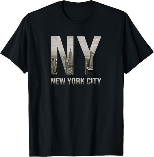 100% Cotton NYC Tshirt Skylines New York City That Never Sleeps Gift Tee T-Shirt