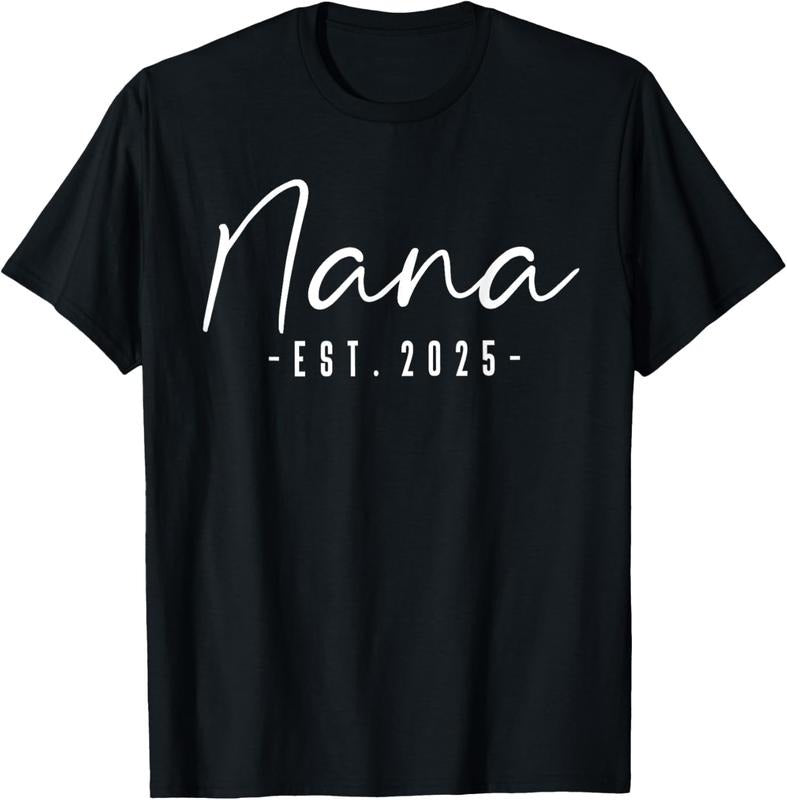 100% Cotton Nana Est 2025 Nana To Be Gifts New Nana 2025 Pregnancy T-Shirt Hoodie, Sweatshirt | DripVista.com