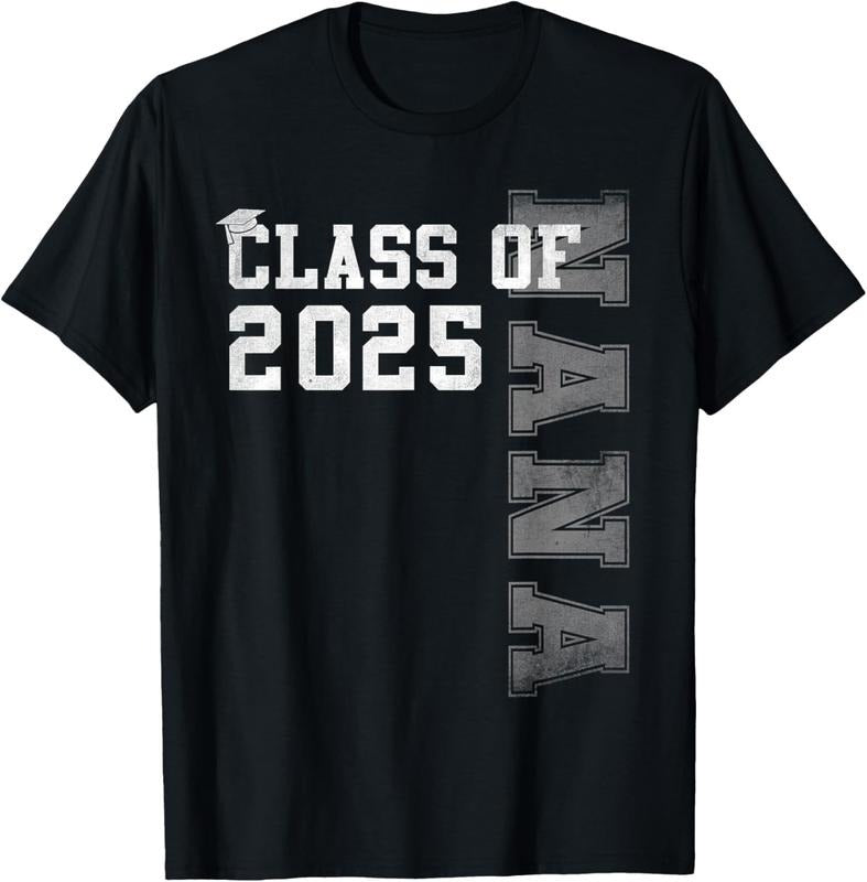 100% Cotton Nana Senior 2025 Proud Nana Of A Class Of 2025 Graduation T-Shirt Hoodie, Sweatshirt | DripVista.com